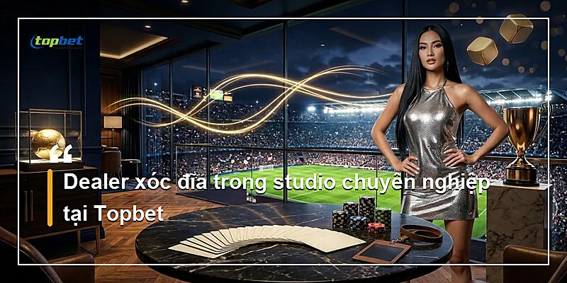 Xóc Đĩa Siêu Tốc Topbet – Luật Chơi Và Mẹo Cược 3 Dealer xóc đĩa trong studio chuyên nghiệp tại Topbet